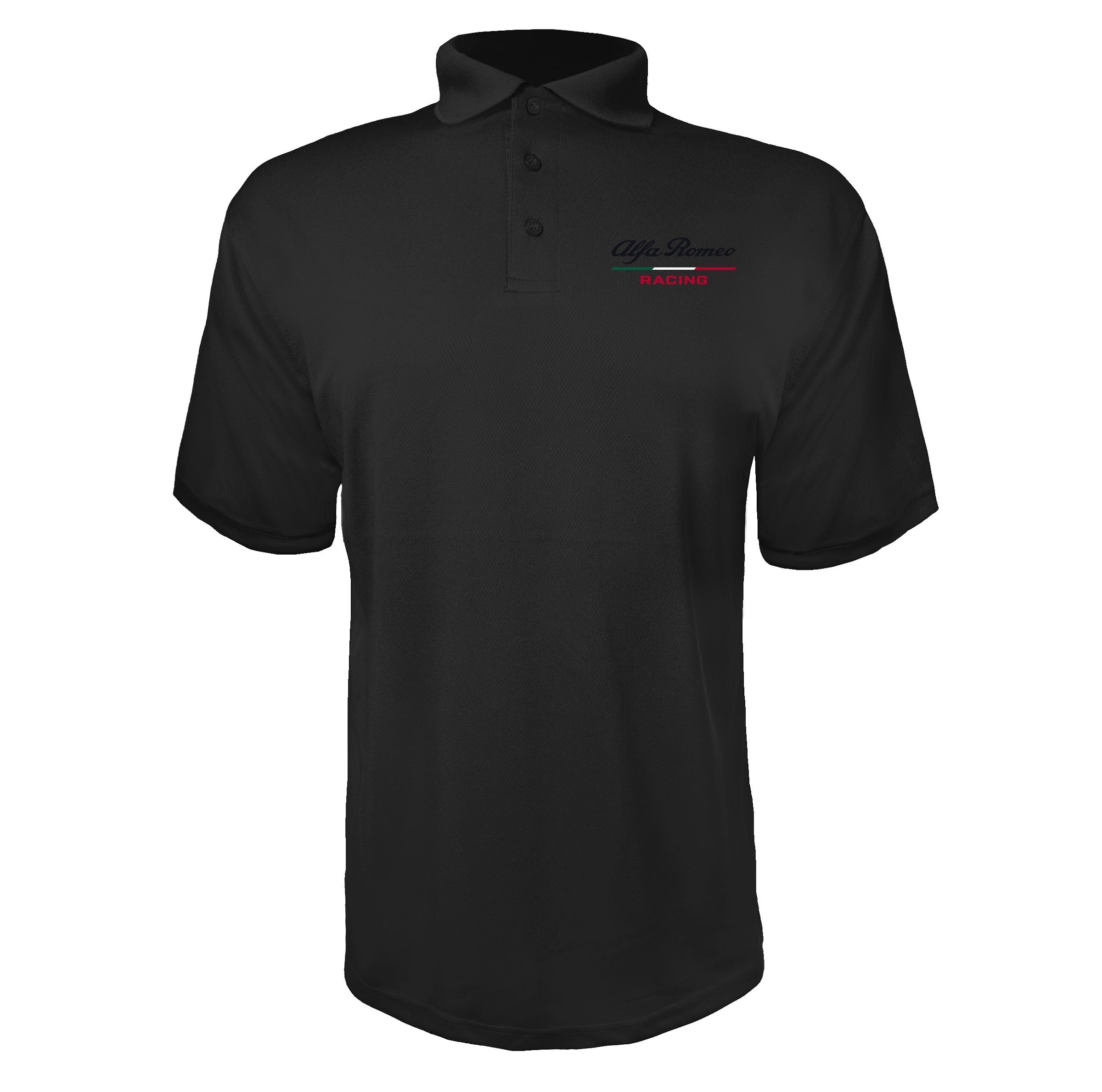 Alfa Romeo Racing Black polyester polo