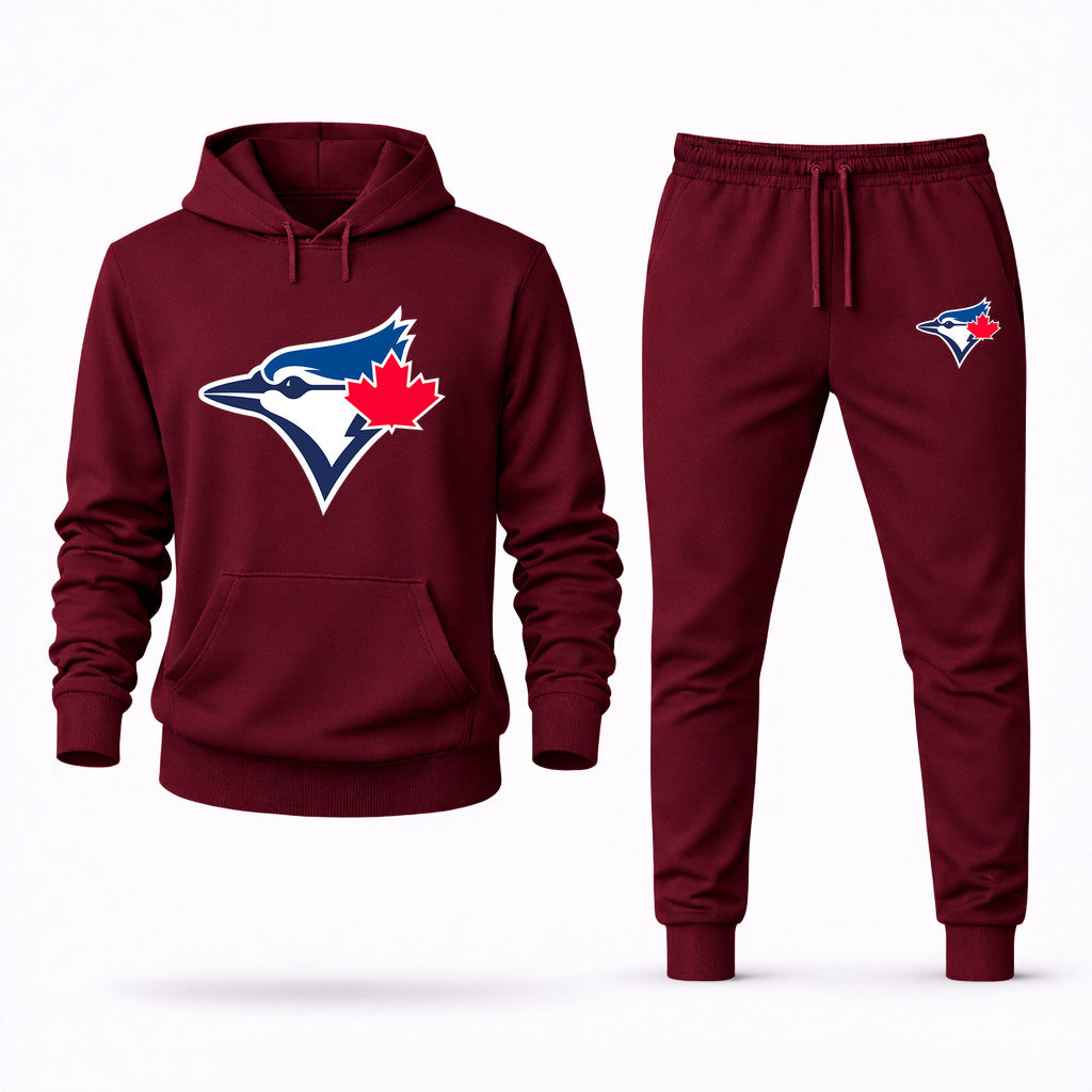 Toronto Blue Jays Hoodie and Joggers Set - Burgundy