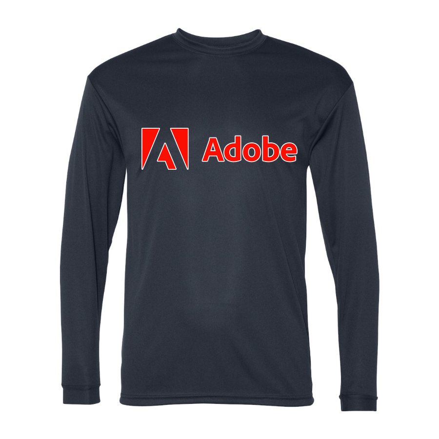 Men's Adobe Polyester Long Sleeve T-Shirt - Navy