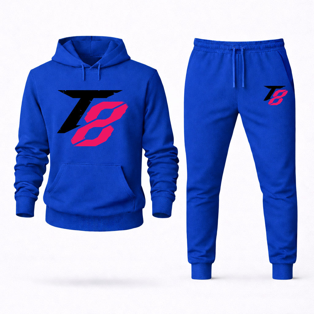 Tekken 8 Black Hoodie and Joggers Set - Blue