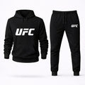 UFC White Hoodie and Joggers Set - Black