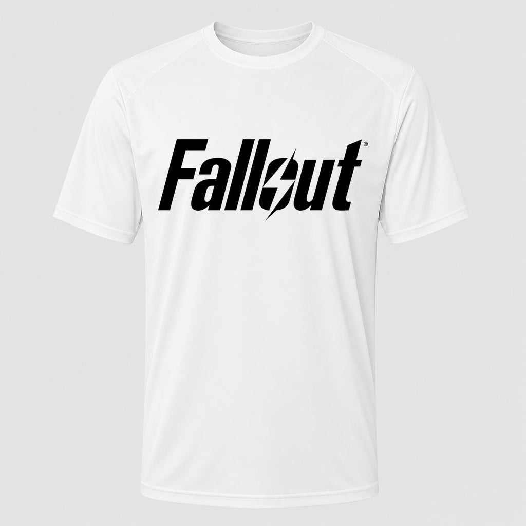 Men's Fallout Black Performance T-Shirt - White