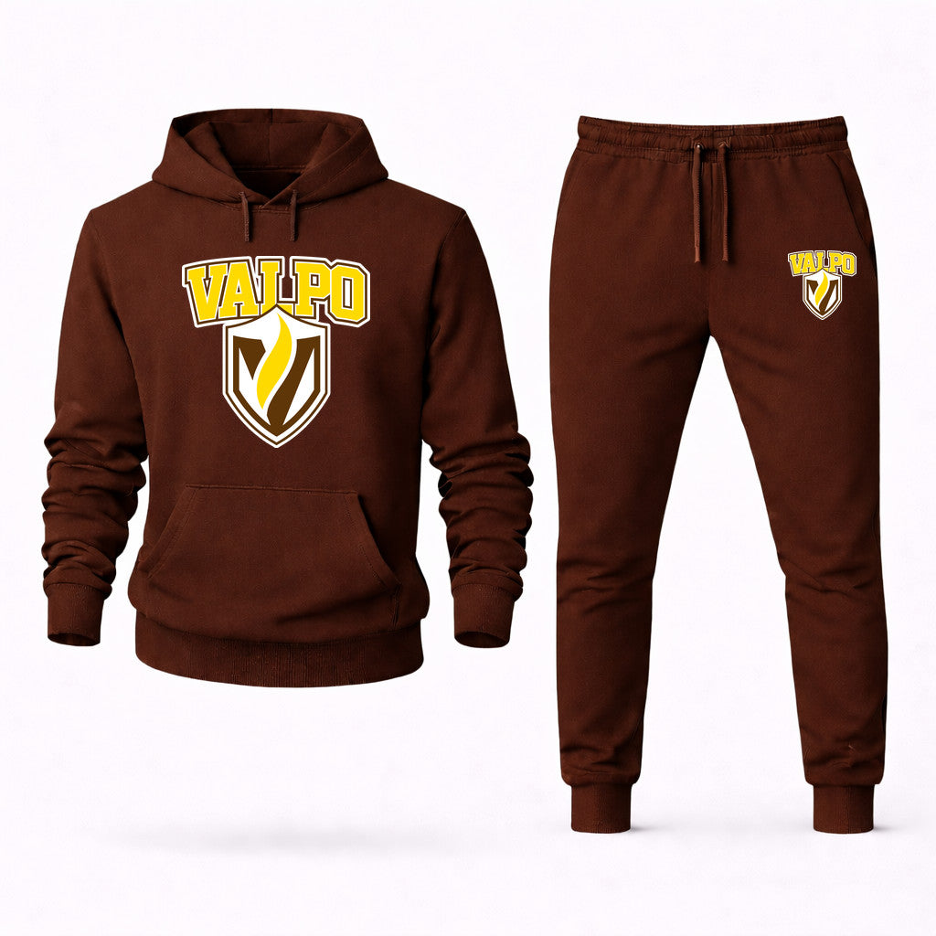Valparaiso Crusaders Hoodie and Joggers Set - Brown