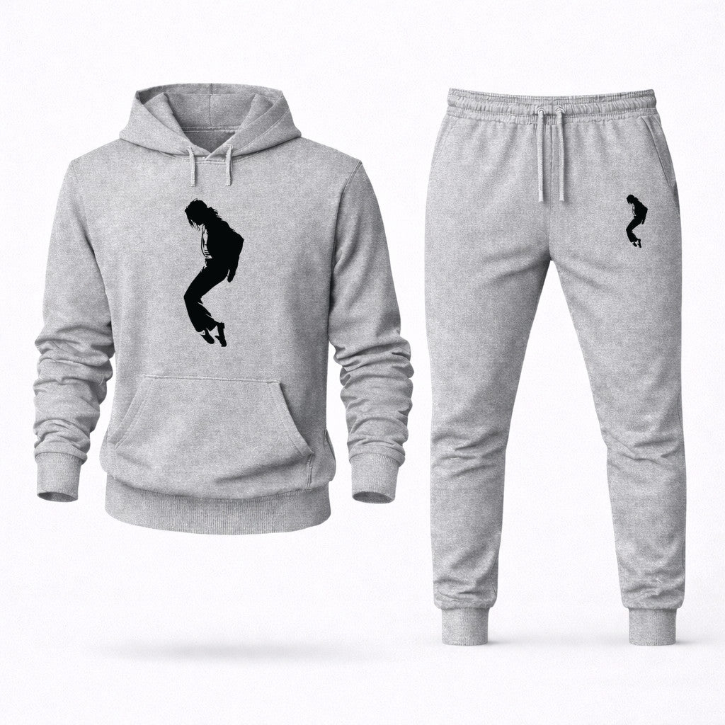 Michael Jackson Hoodie and Joggers Set - Grey
