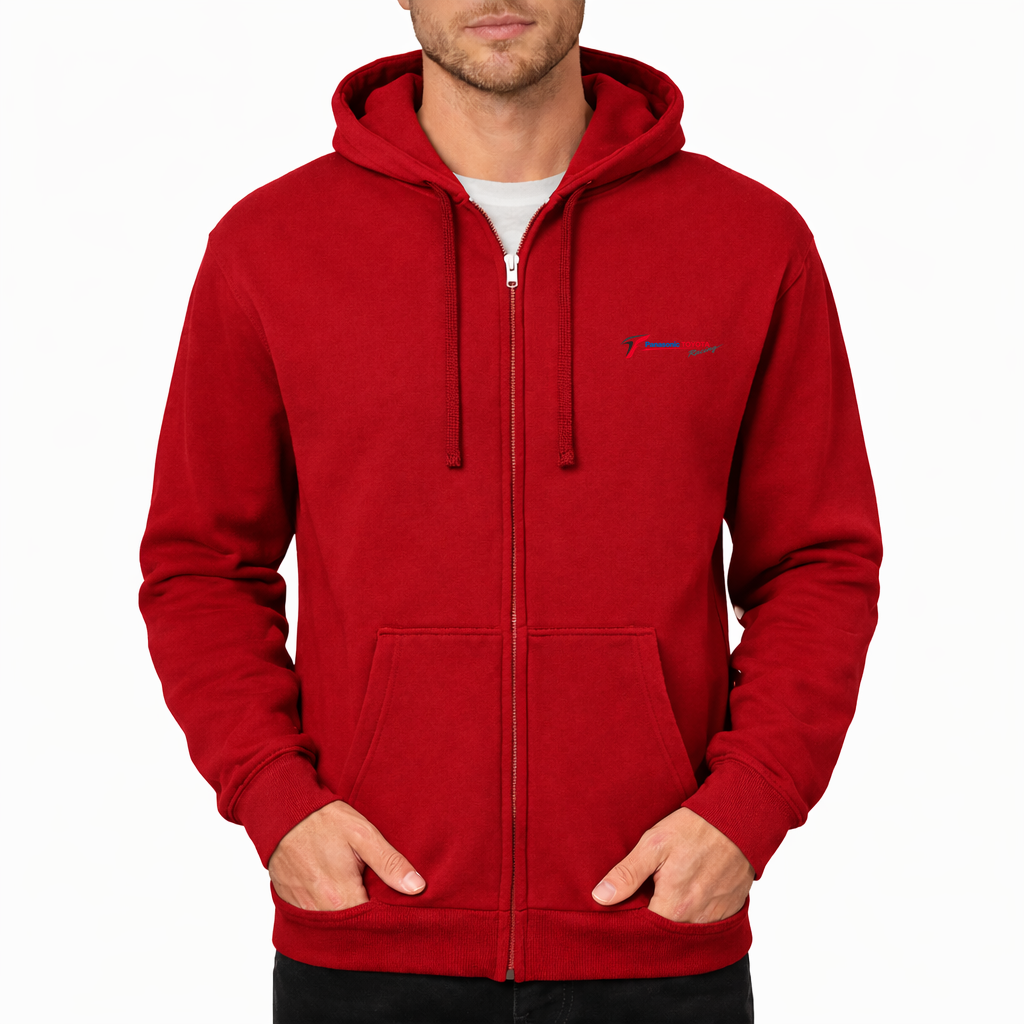 Men's Panasonic Toyota Racing Zipper Hoodie - Red
