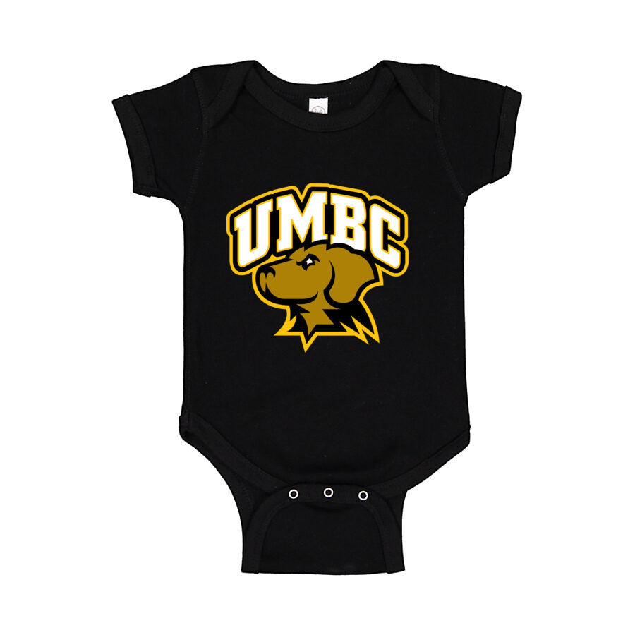 UMBC Retrievers Baby Romper Onesie - Black