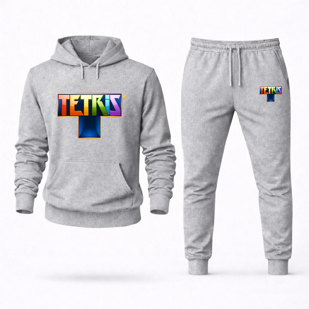 Tetris Hoodie and Joggers Set - Grey