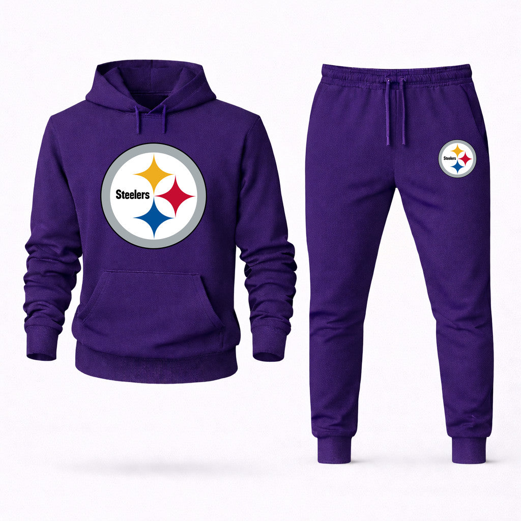 Pittsburgh Steelers Hoodie and Joggers Set - Purple