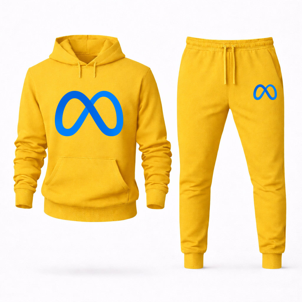 Meta Hoodie and Joggers Set - Yellow