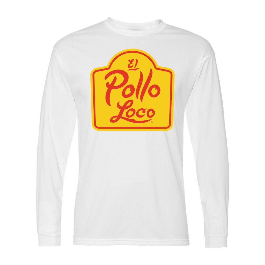 Men's El Pollo Loco Polyester Long Sleeve T-Shirt - White