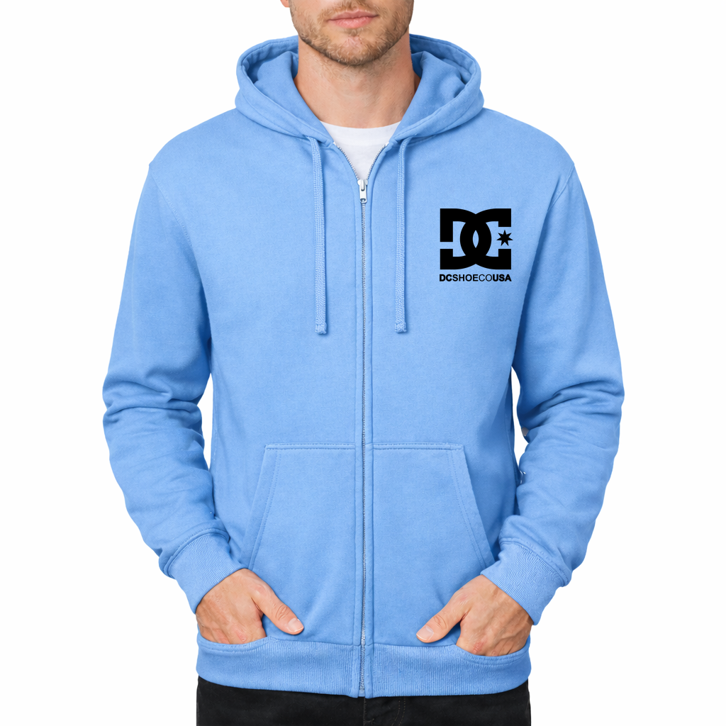 DC Zipper Hoodie - Sky Blue