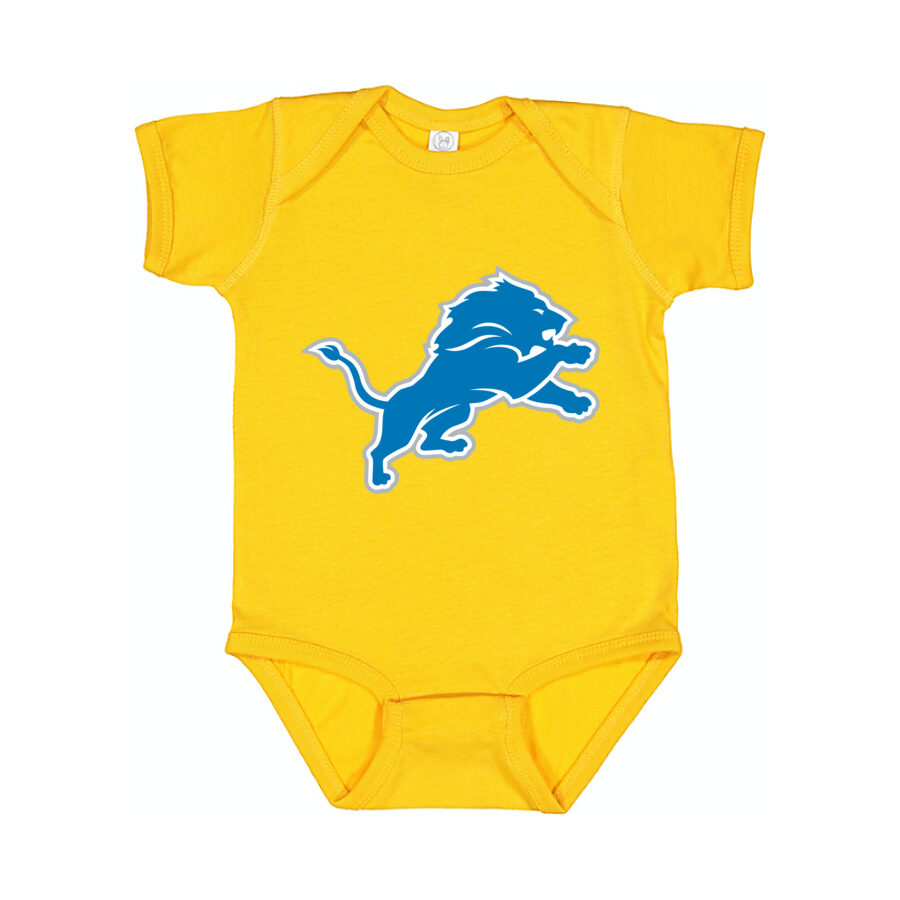 Detroit Lions Baby Romper Onesie - Yellow