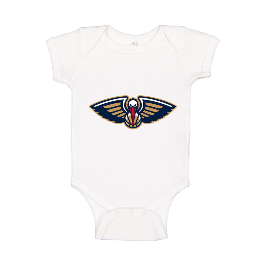 New Orleans Pelicans Baby Romper Onesie - White