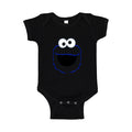 Cookie Monster Baby Romper Onesie - Black
