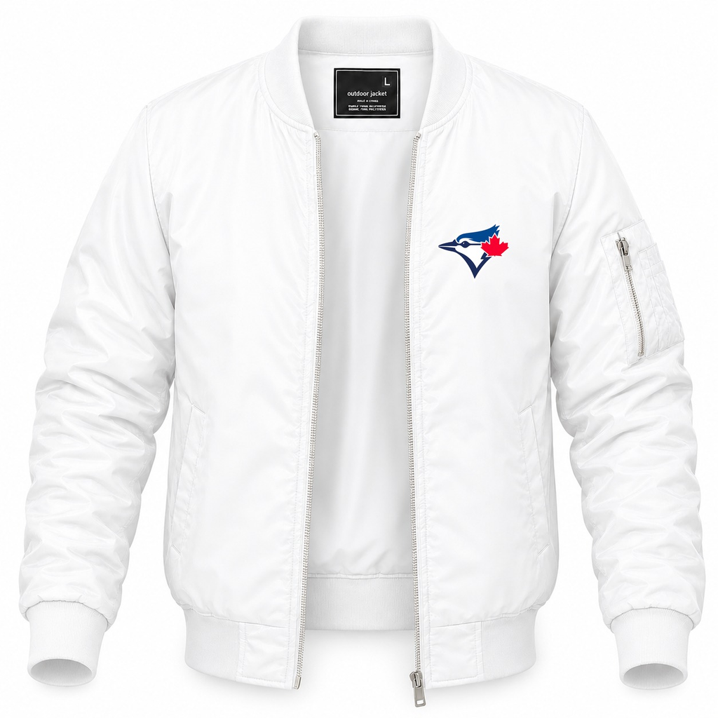 Men's Toronto Blue Jays Lightweight Bomber Jacket - White