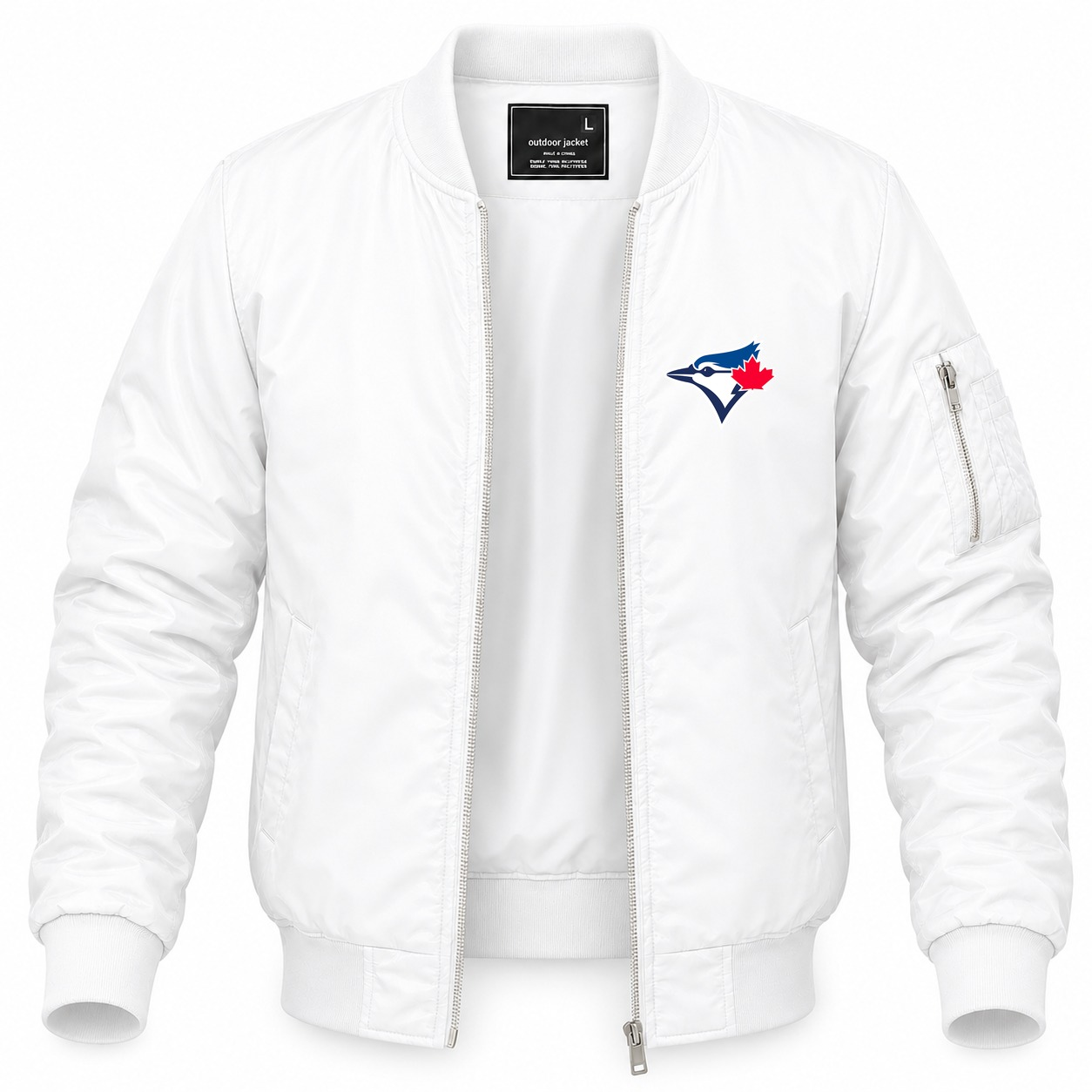Men's Toronto Blue Jays Lightweight Bomber Jacket - White