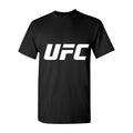 Men's UFC White Logo Cotton T-Shirt - Black
