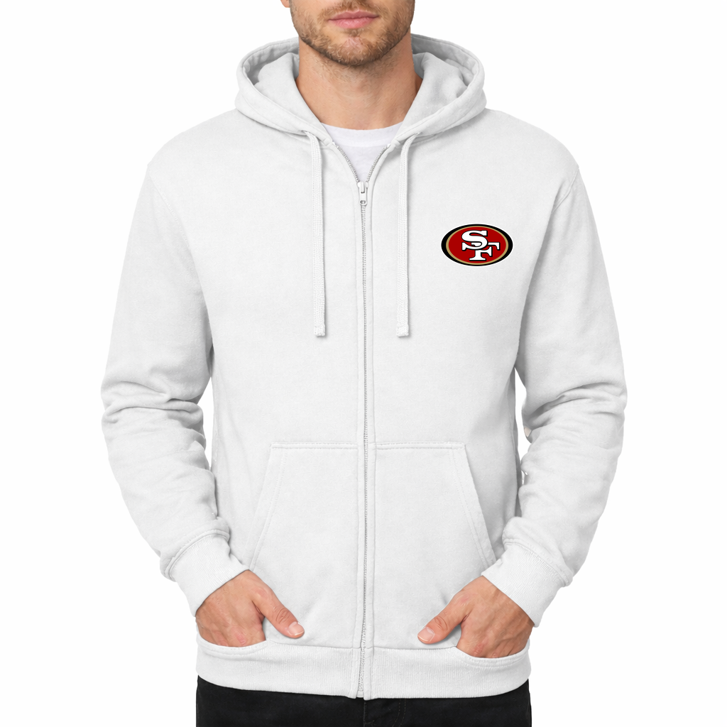 Men's San Francisco 49ers Zipper Hoodie - White