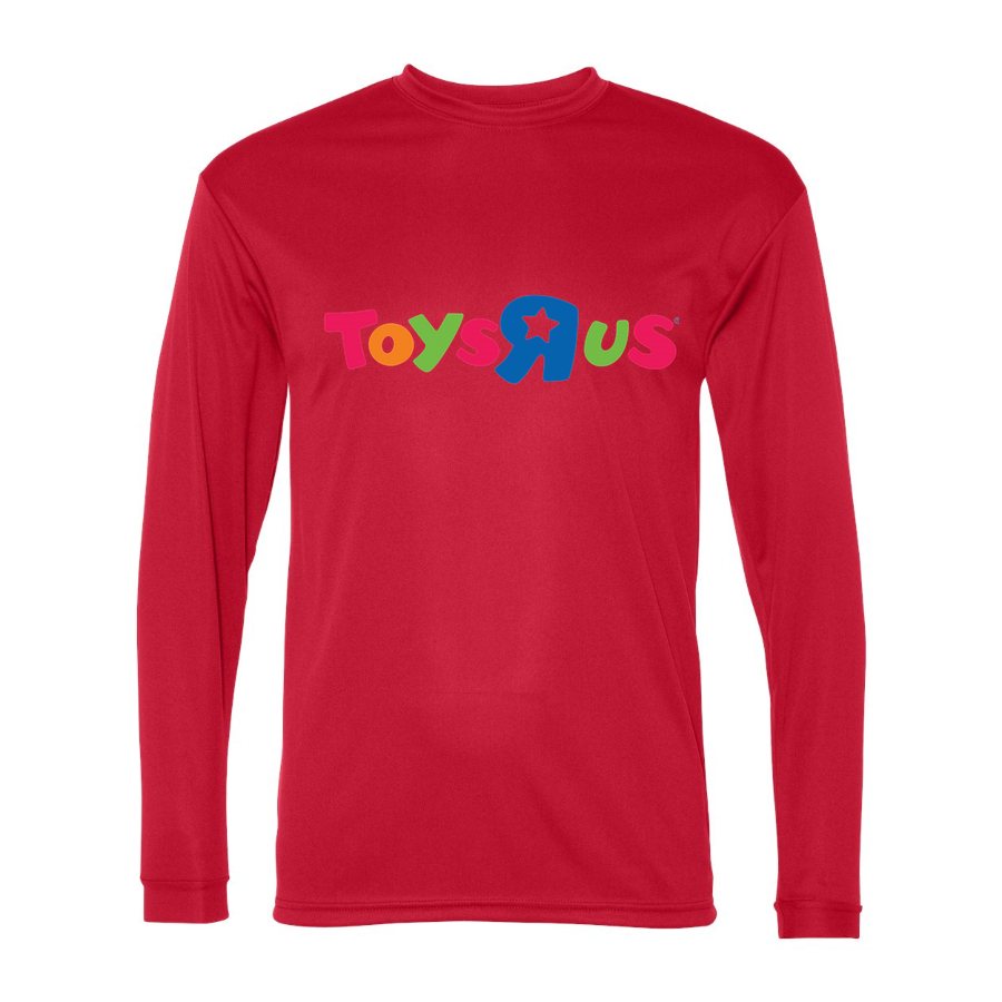 Men's Toys R Us Polyester Long Sleeve T-Shirt - Red