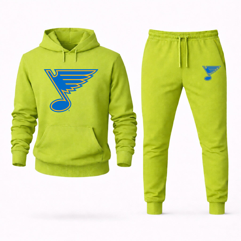 St. Louis Blues Hoodie and Joggers Set - Lime Green