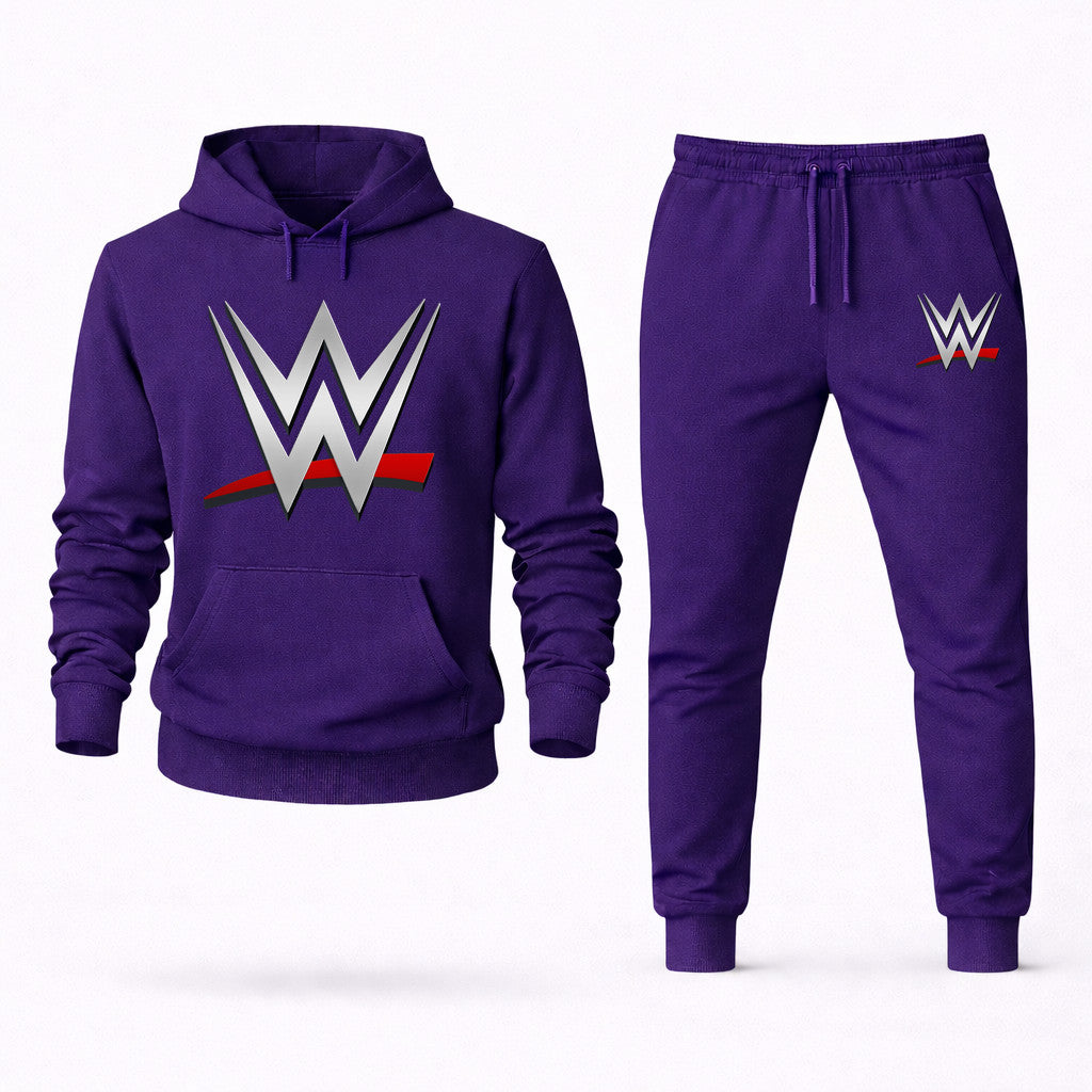 WWE Wrestling Hoodie and Joggers Set - Purple