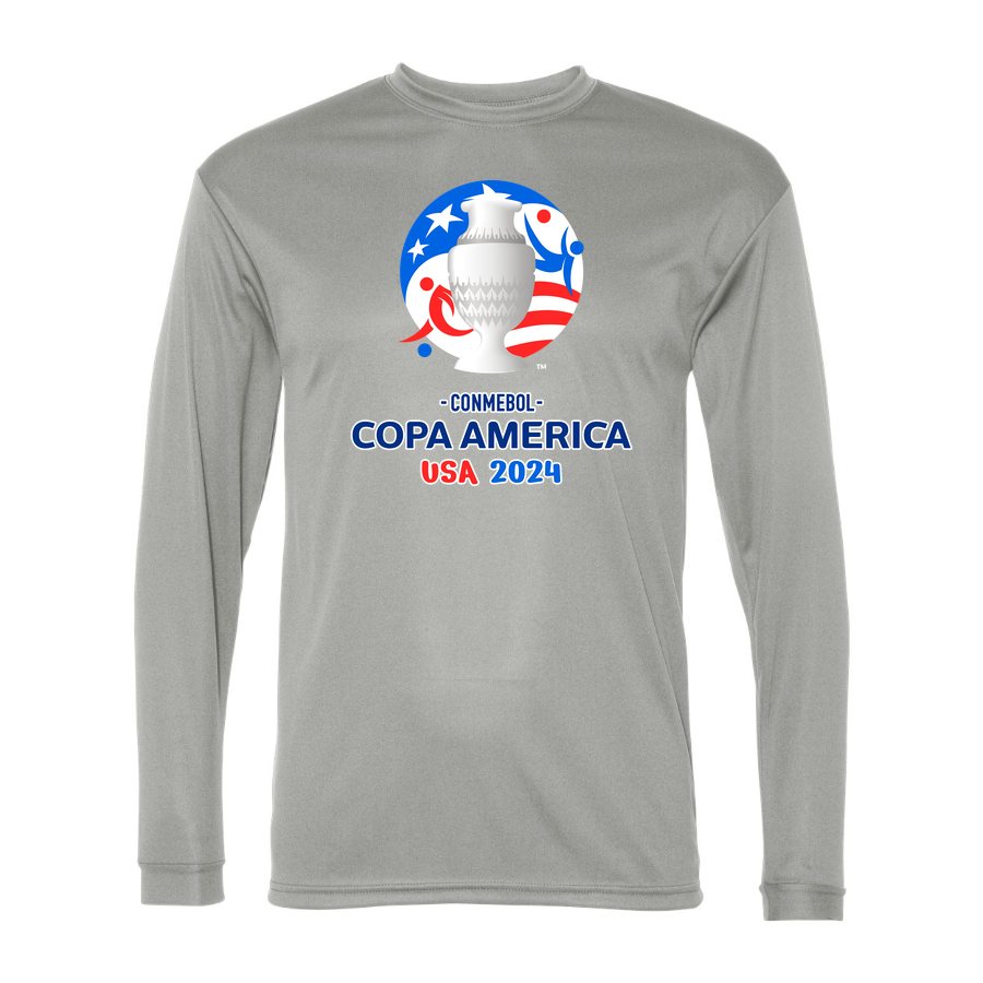 Men's Copa America 2024 Polyester Long Sleeve T-Shirt - Silver