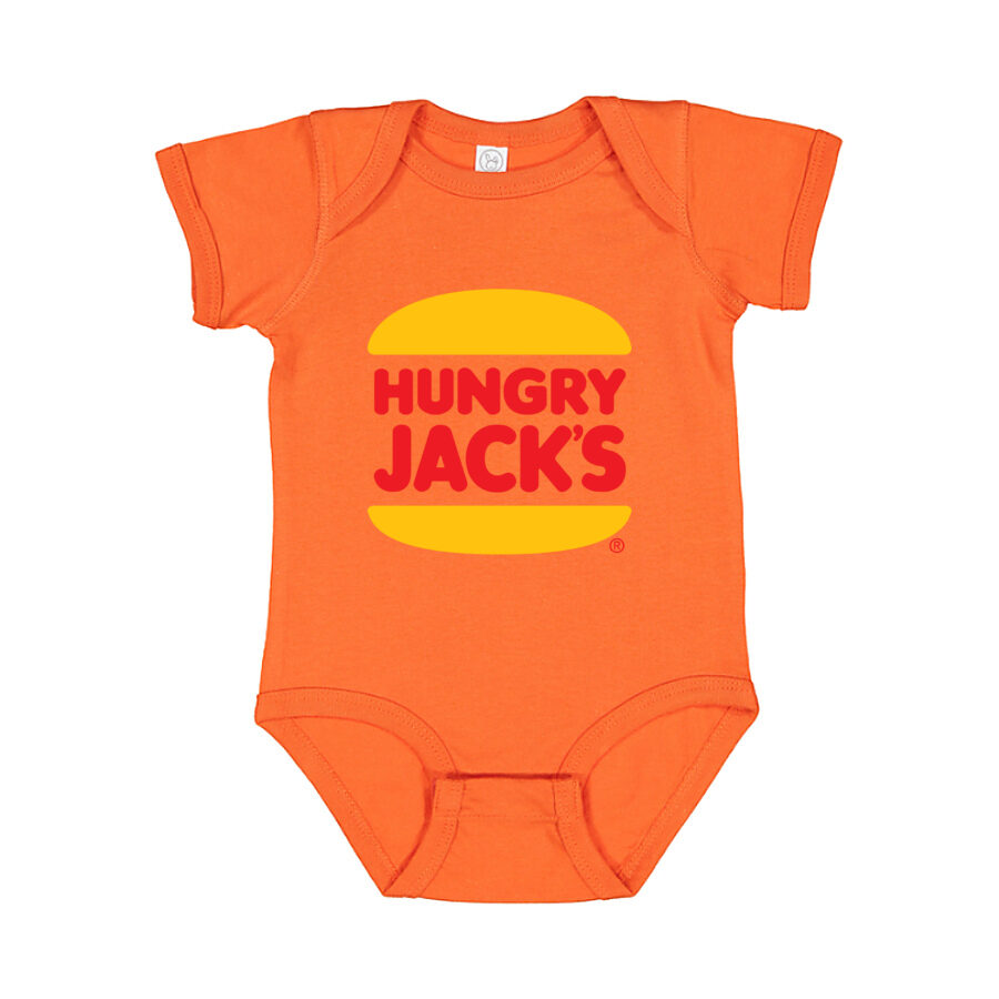 Hungry Jack's Baby Romper Onesie - Orange