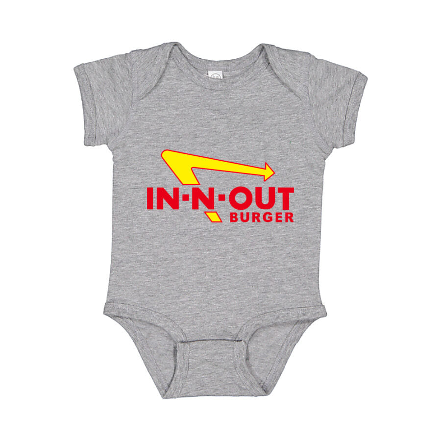 In-N-Out Burger Baby Romper Onesie - Gray