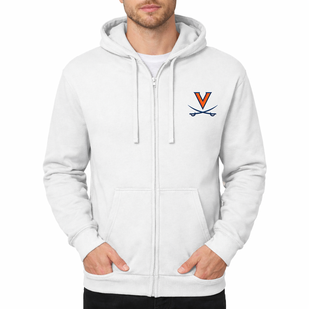 Men's Virginia Cavaliers Zipper Hoodie - White