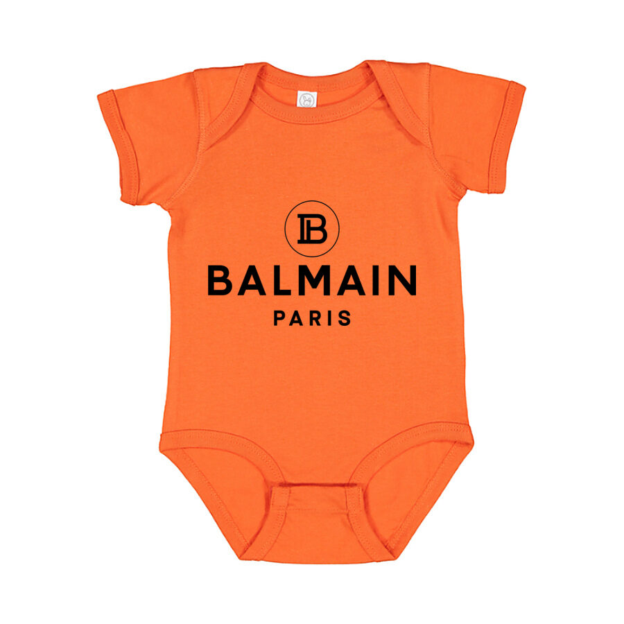 Balmain Paris Baby Romper Onesie - Orange