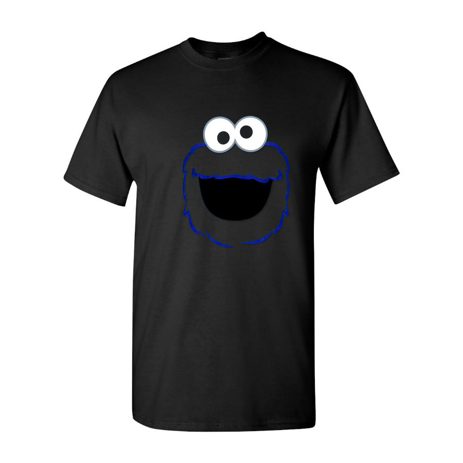 Men's Cookie Monster Cotton T-Shirt - Black