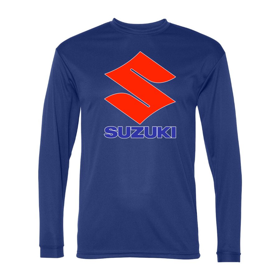 Men's Suzuki Polyester Long Sleeve T-Shirt - Royal Blue