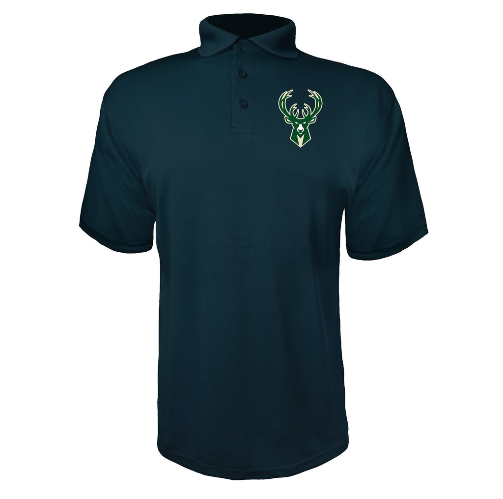 Milwaukee Bucks Navy polyester polo
