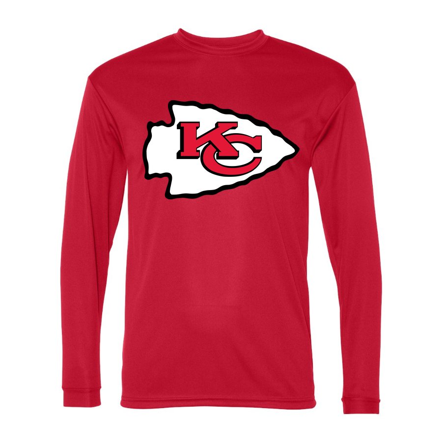 Men's Kansas City Chiefs Polyester Long Sleeve T-Shirt - Red