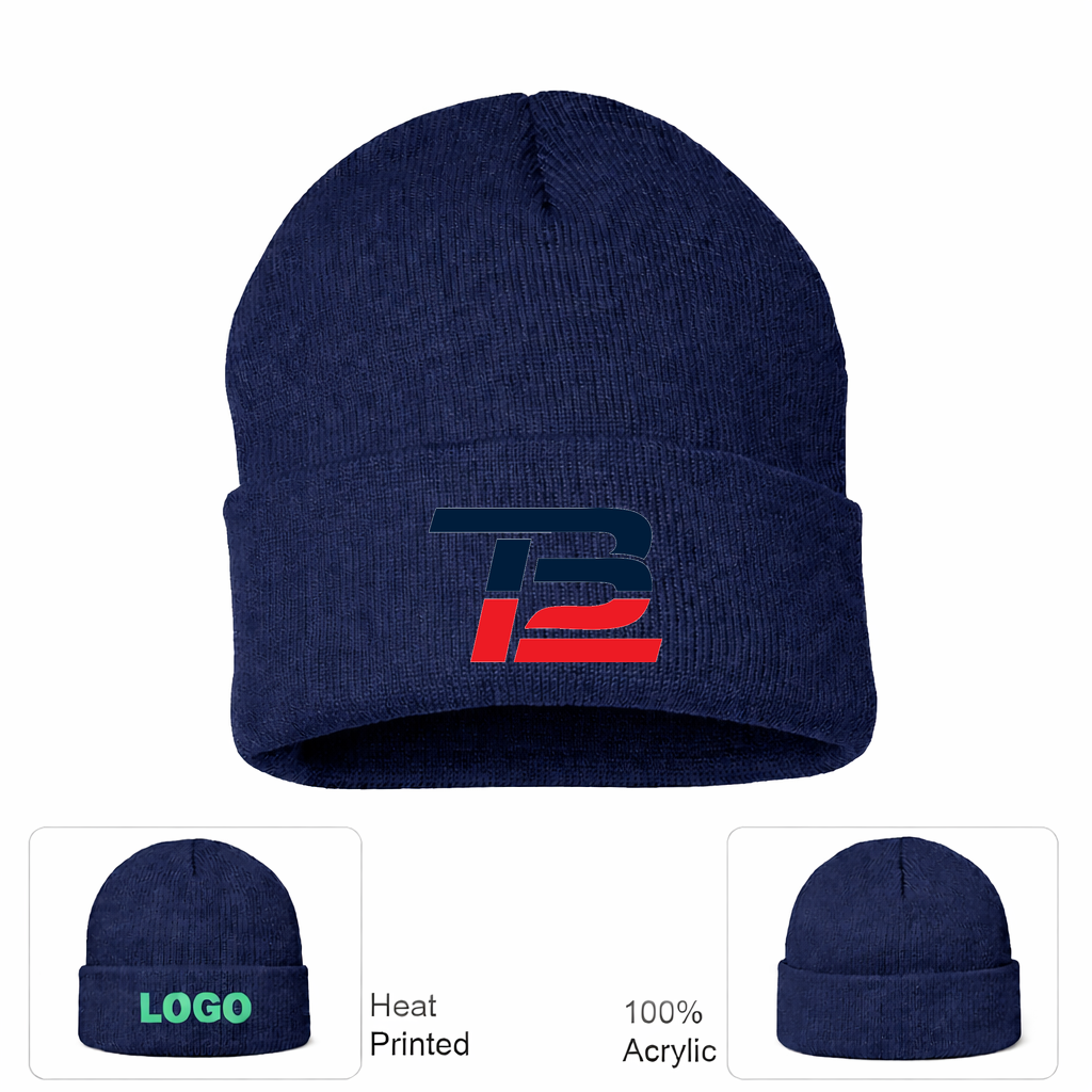 Tom Brady 12 Beanie Hat - Navy