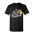 Men's Tour de France White Logo Cotton T-Shirt - Black
