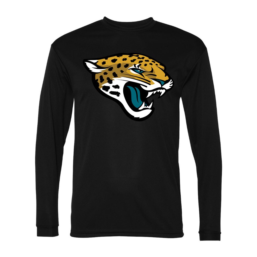 Men's Jacksonville Jaguars Polyester Long Sleeve T-Shirt - Black