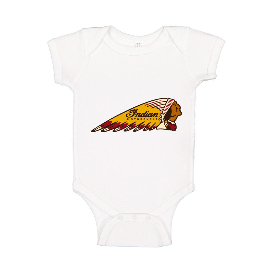 Indian Motorcycle Baby Romper Onesie - White