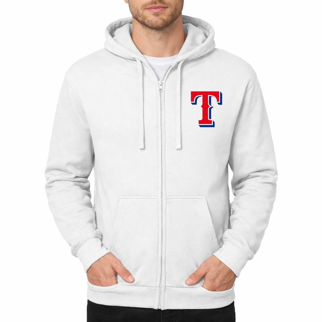 Men's Texas Rangers Zipper Hoodie - White