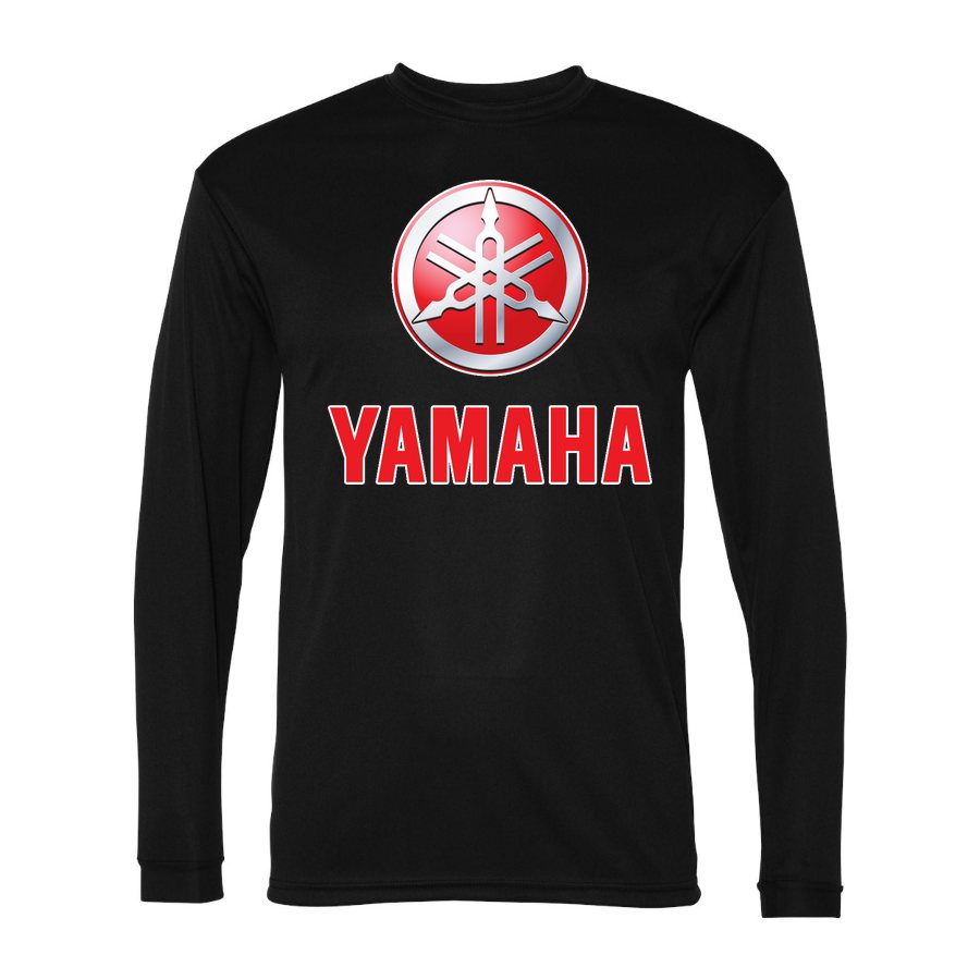 Men's YAMAHA Polyester Long Sleeve T-Shirt - Black