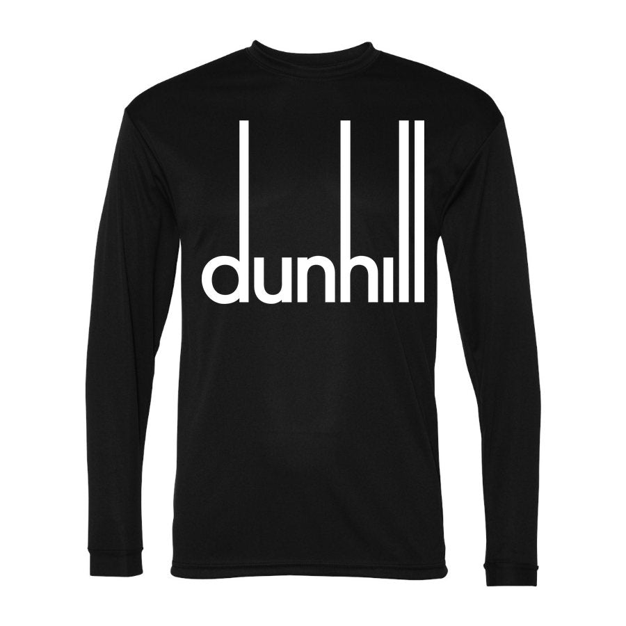 Men's Dunhill Polyester Long Sleeve T-Shirt - Black