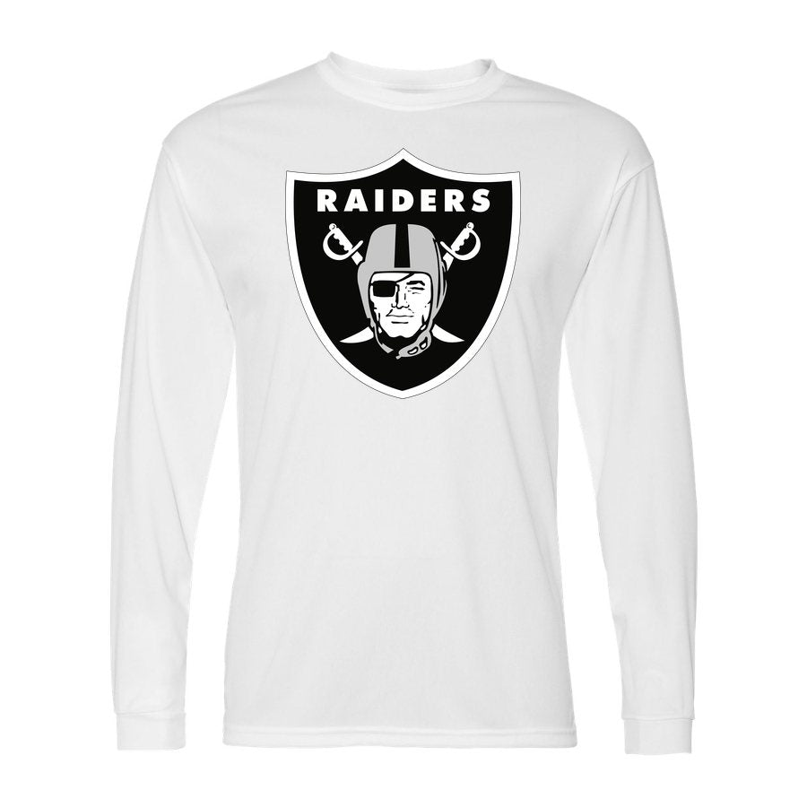 Men's Las Vegas Raiders Polyester Long Sleeve T-Shirt - White