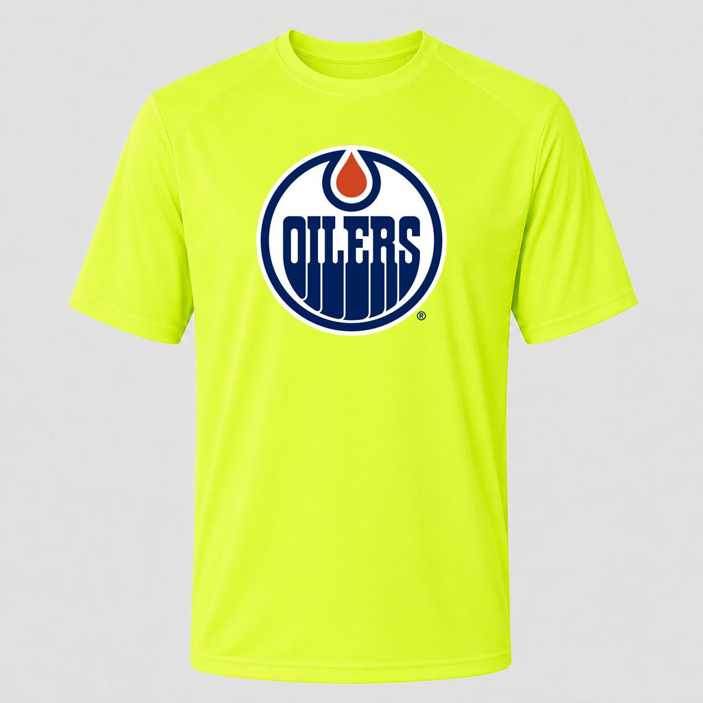 Men's Edmonton Oilers Performance T-Shirt - Safety Green