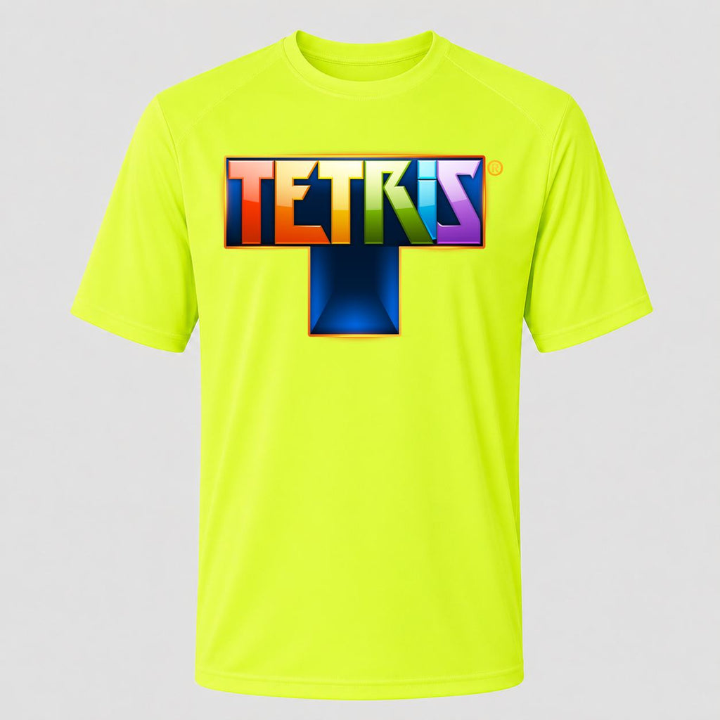 Men's Tetris Performance T-Shirt - Safety Green