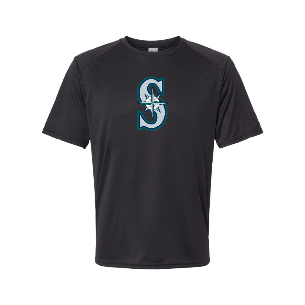Seattle Mariners Polyester T-Shirt - Black