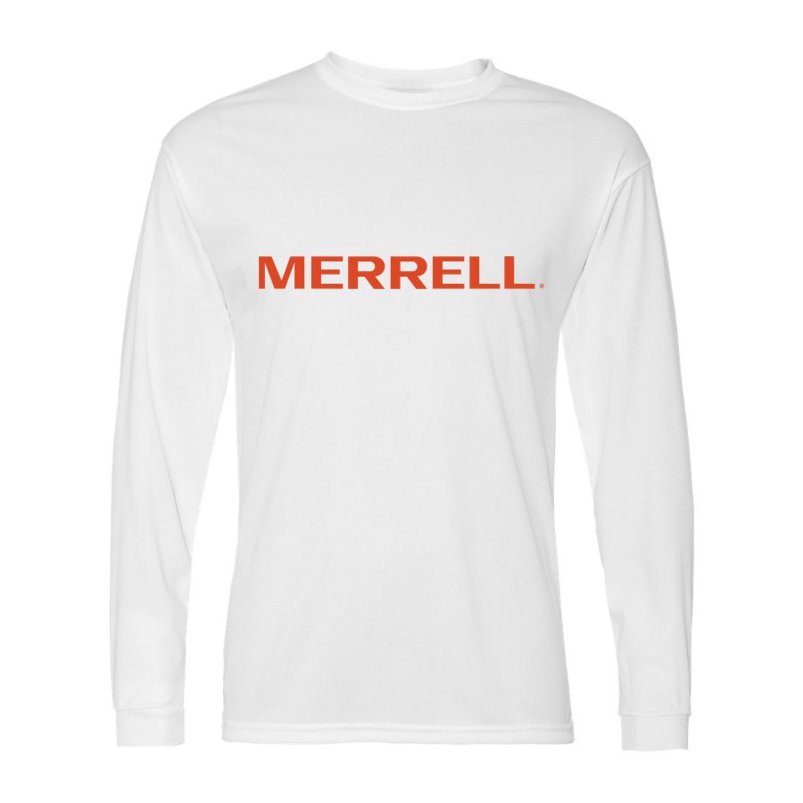 Men's Merrell Polyester Long Sleeve T-Shirt - White