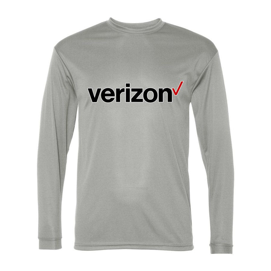 Men's Verizon Polyester Long Sleeve T-Shirt - Silver