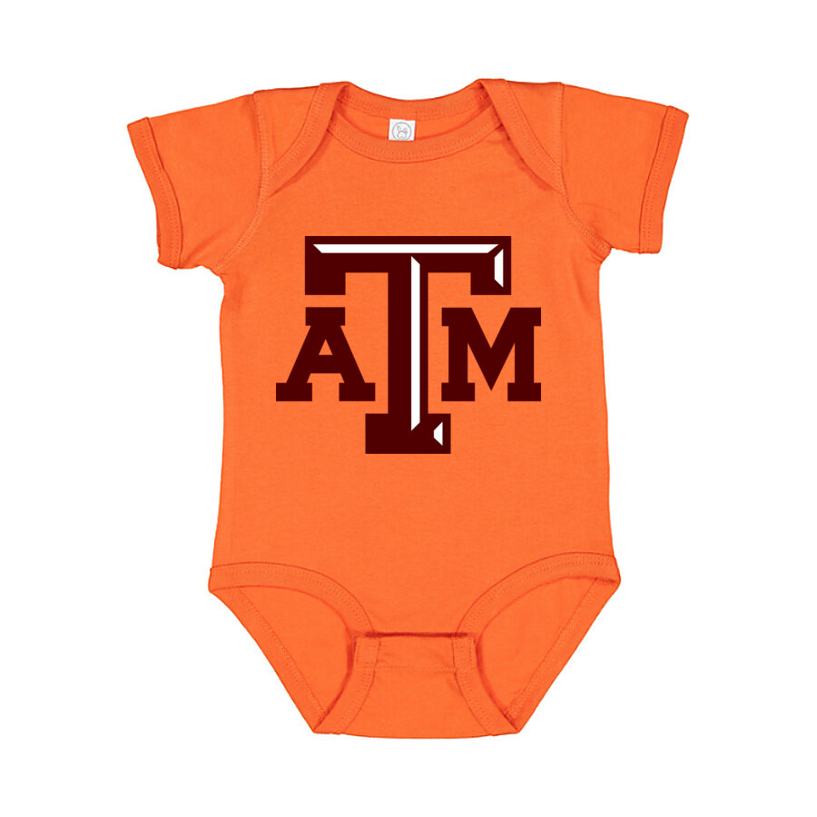 Texas A&M University Baby Romper Onesie - Orange