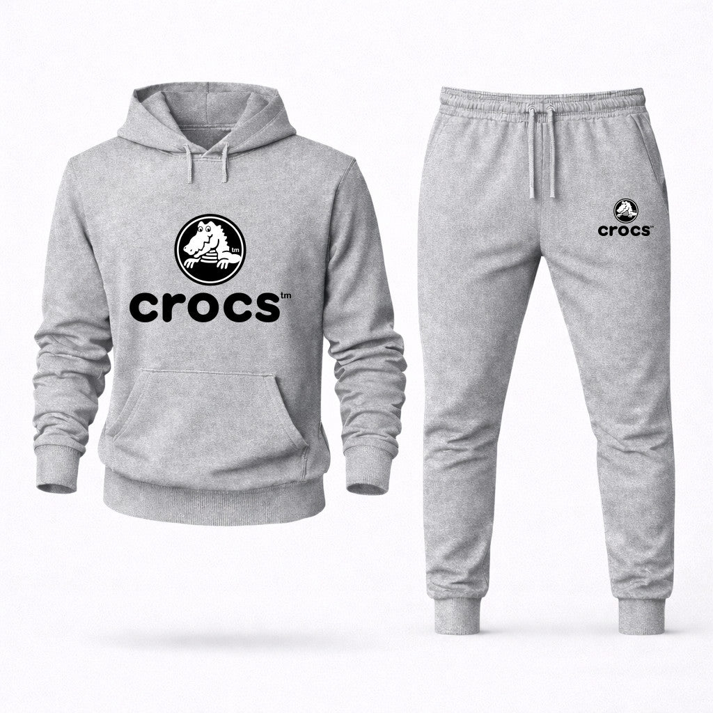 Crocs Hoodie and Joggers Set - Grey