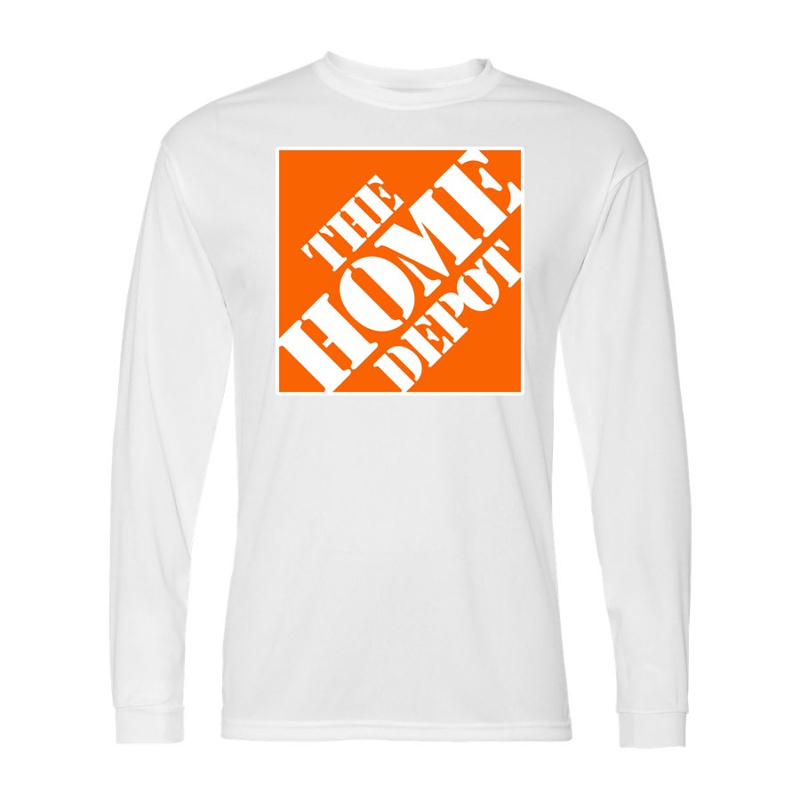 Men's The Home Depot Polyester Long Sleeve T-Shirt - White